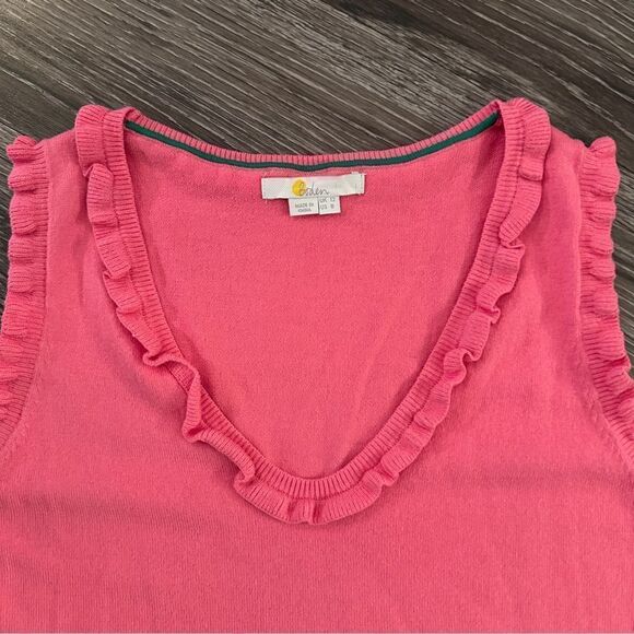 Boden Sleeveless Ruffle Trim Knit - Picture 3 of 9